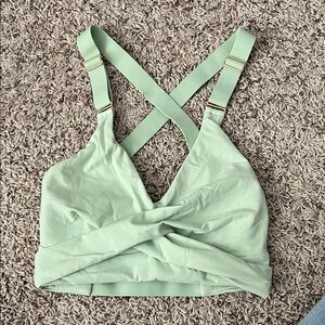 Mint Green Women's Cross-Back Sports Bra